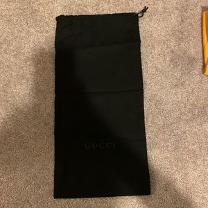 NWOT Gucci Black on Black Shoe Dust Bag